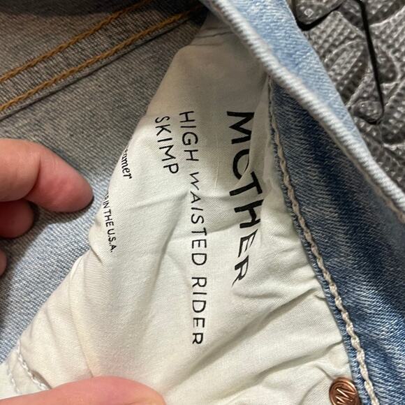 Mother High Waisted Rider Skimp Dreamer Light/Pastel Blue Womens Size 26 - Picture 6 of 15